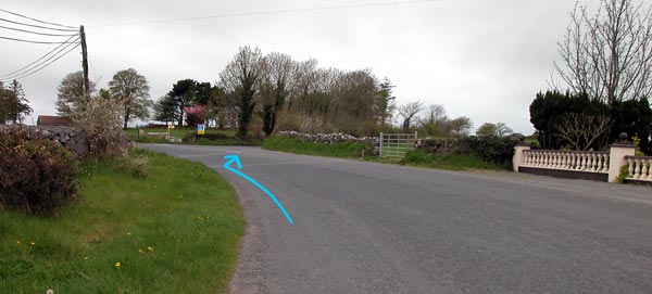 Turn right at this junction , 3 km (2 miles) after Headford centre.